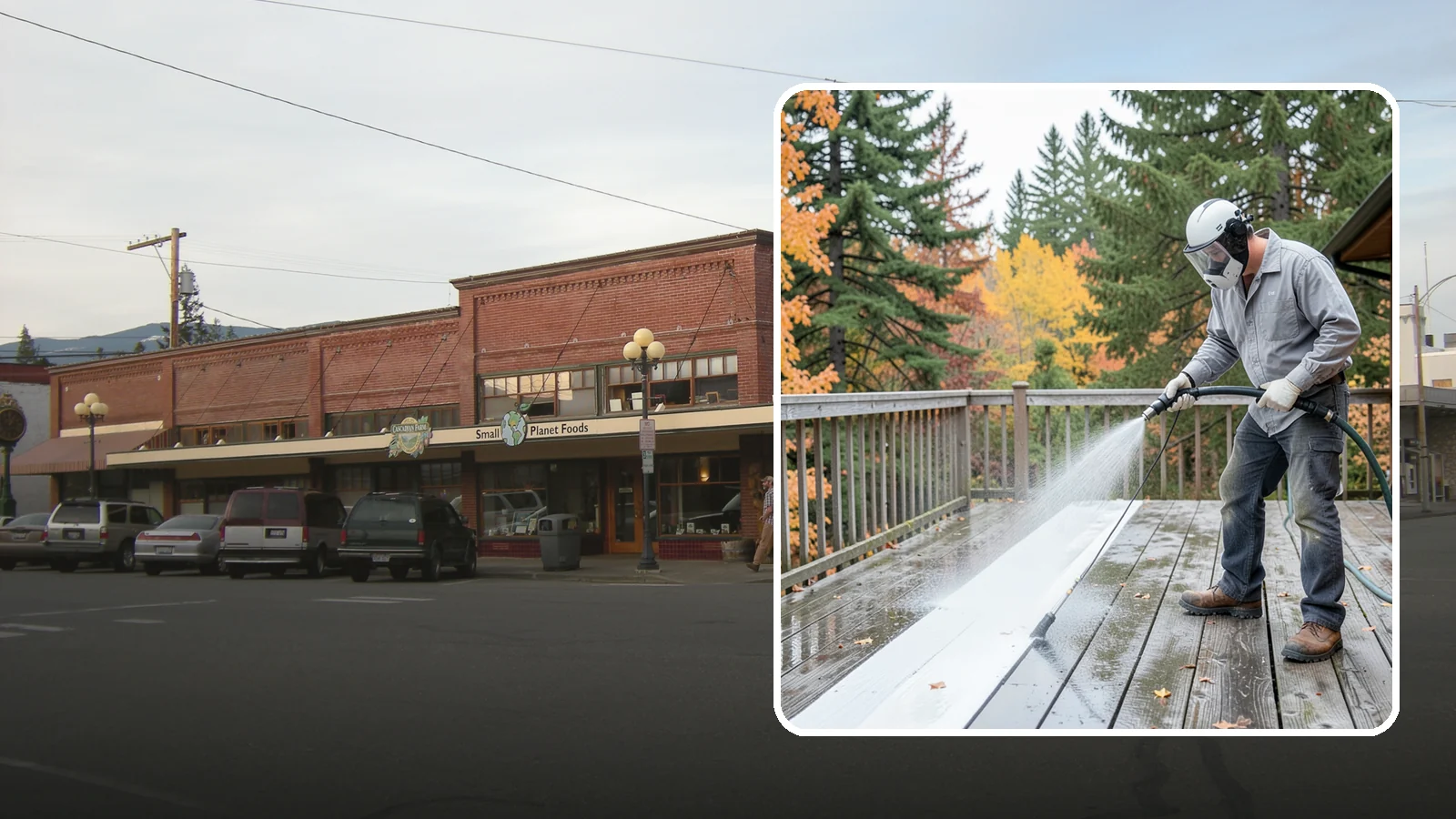 Deck Maintenance Cleaning in Sedro-Woolley, Skagit County, WA - Keep a finished deck on a regular soft-wash schedule to hold off Northwest growth year over year.