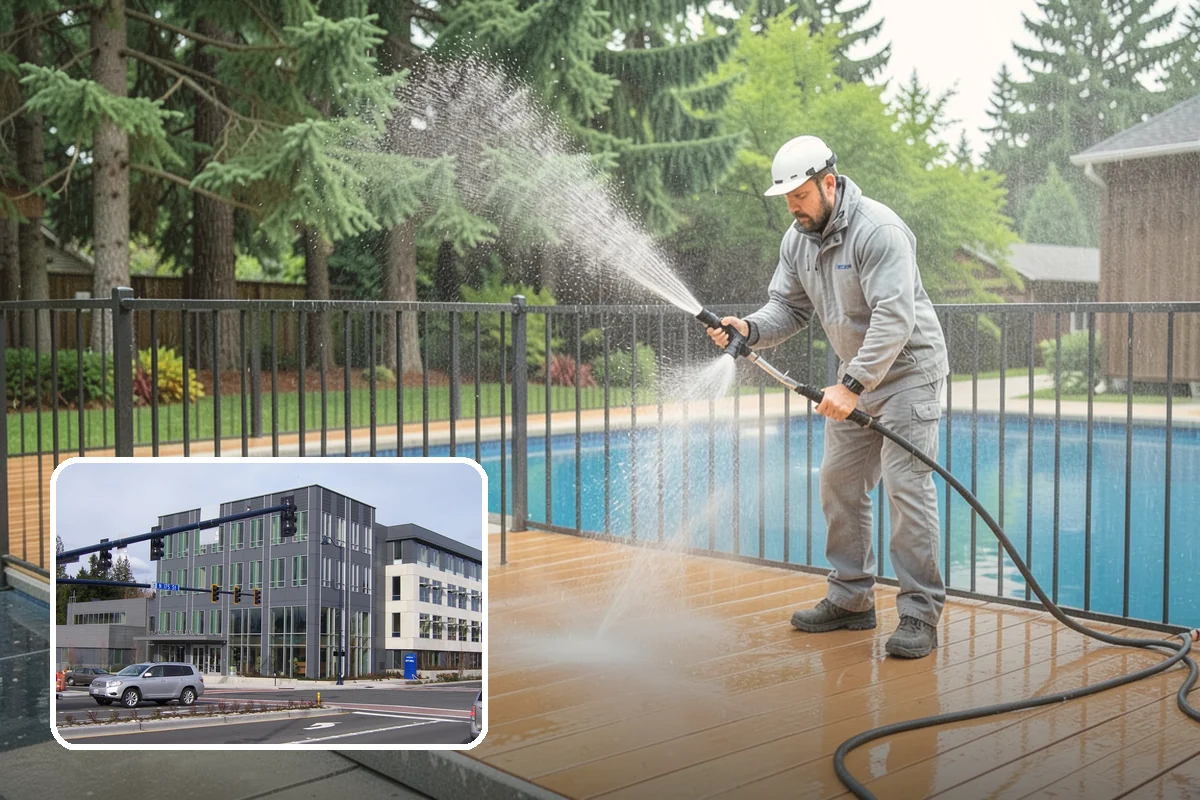 Deck Maintenance Cleaning in Shoreline, King County, WA - Keeps light growth and grime in check
