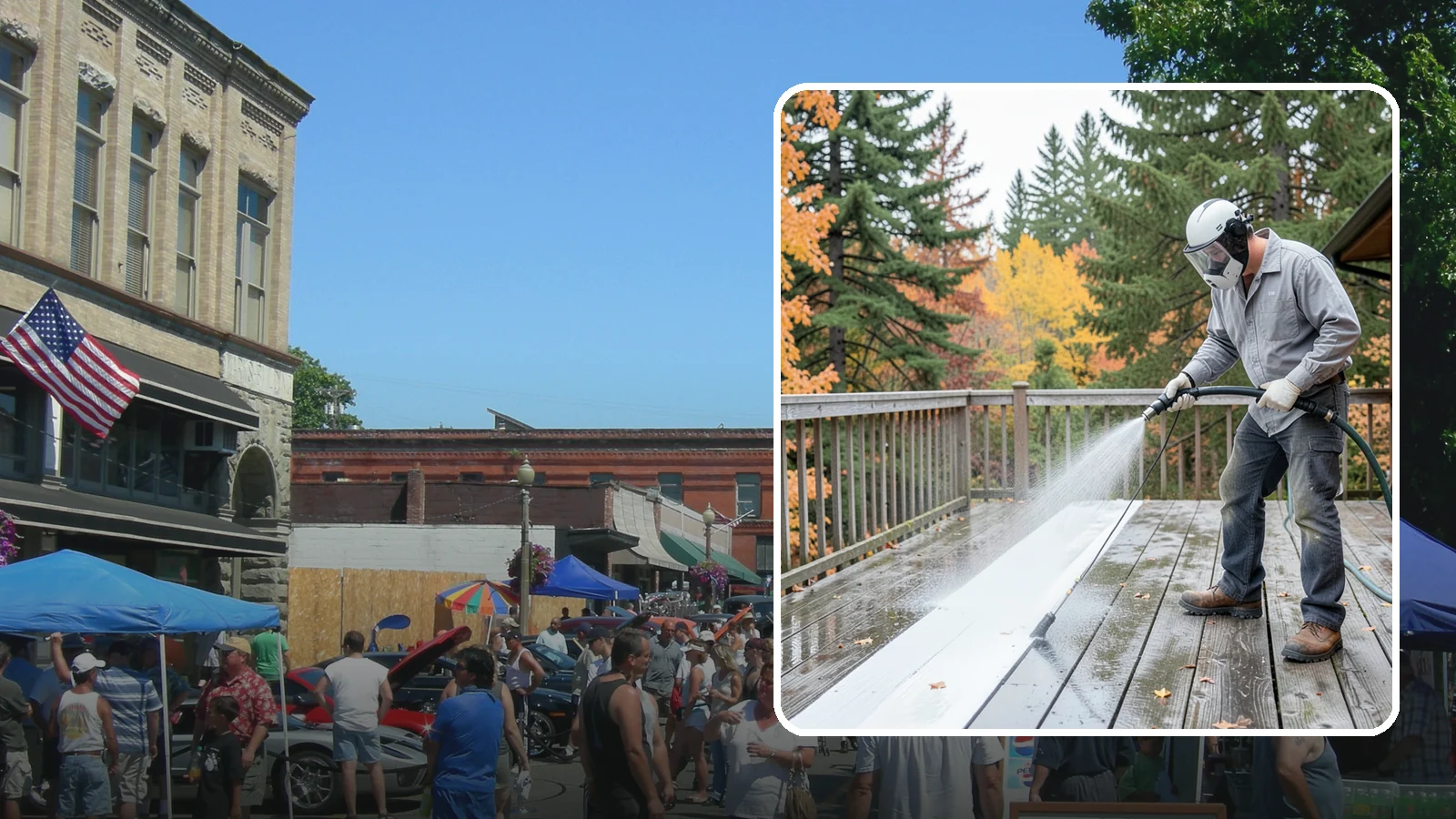 Deck Maintenance Cleaning in Snohomish, Snohomish County, WA - Keep a finished deck on a regular soft-wash schedule to hold off Northwest growth year over year.