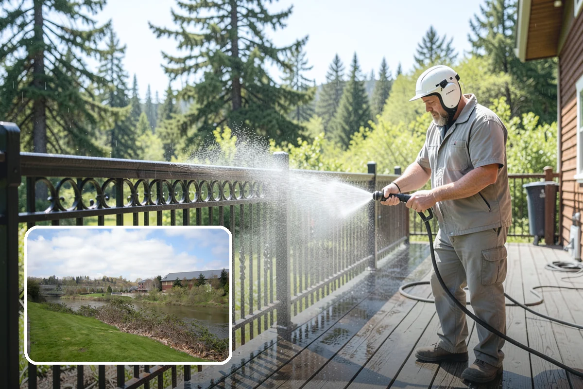 Deck Maintenance Cleaning in Tukwila, King County, WA - Keeps light growth and grime in check