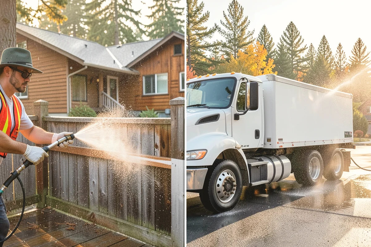 Deck Maintenance Cleaning in Tukwila, King County, WA - Clear the deck and rinse loose debris