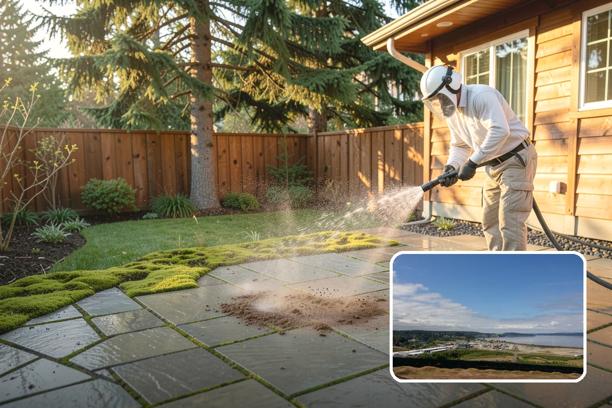 Deck Maintenance Cleaning in University Place, Pierce County, WA - Keeps light growth and grime in check