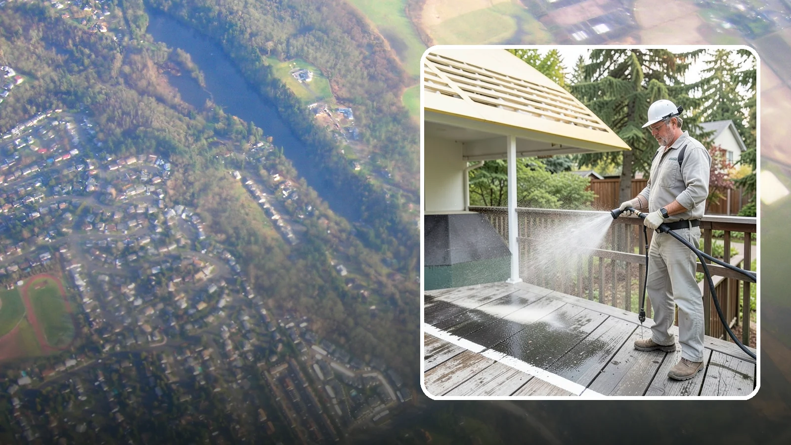 Deck Mildew Removal in Algona, King County, WA - Kill and remove the mildew that shaded, damp Washington decks grow between the boards.