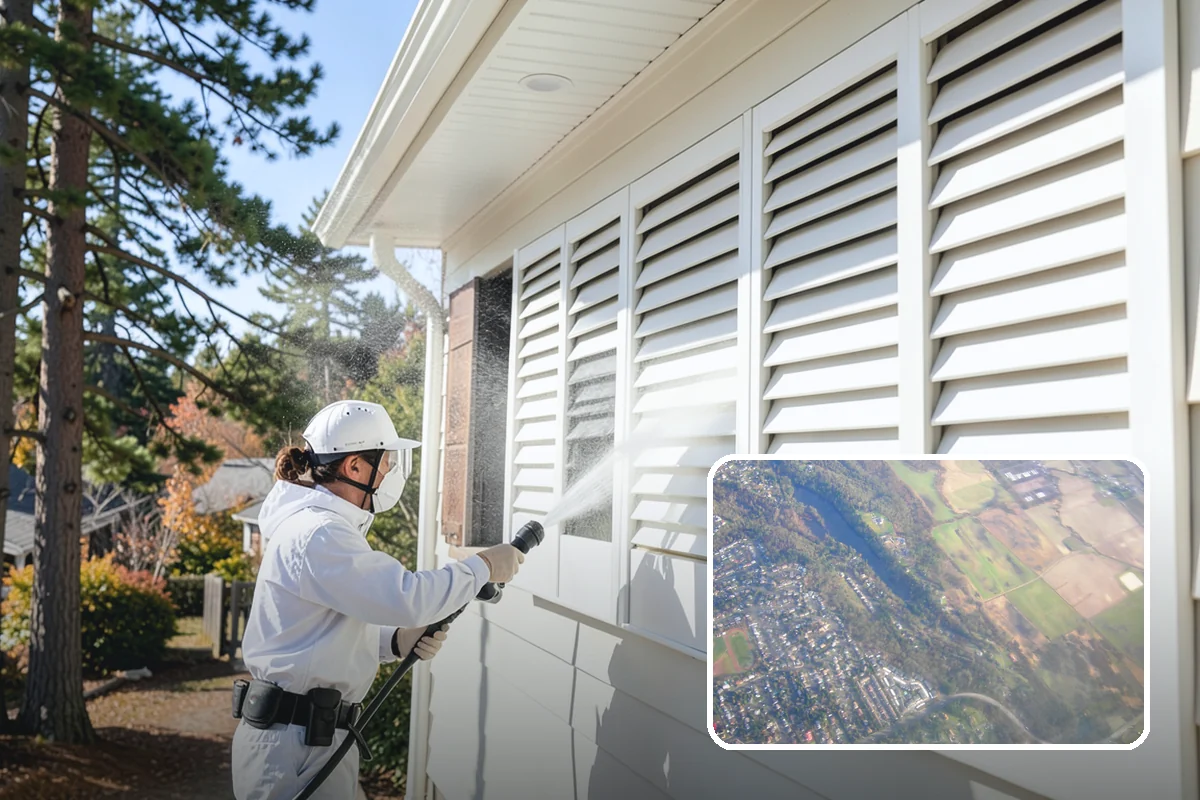 Deck Mildew Removal in Algona, King County, WA - Kills mildew at the source, not just the film