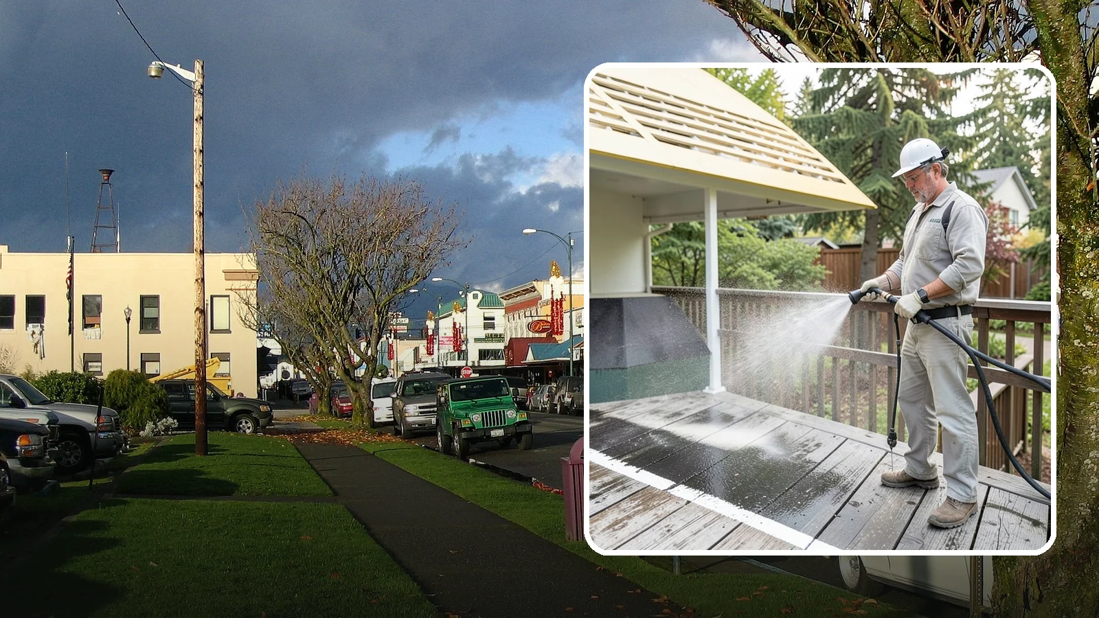 Deck Mildew Removal in Arlington, Snohomish County, WA - Kill and remove the mildew that shaded, damp Washington decks grow between the boards.