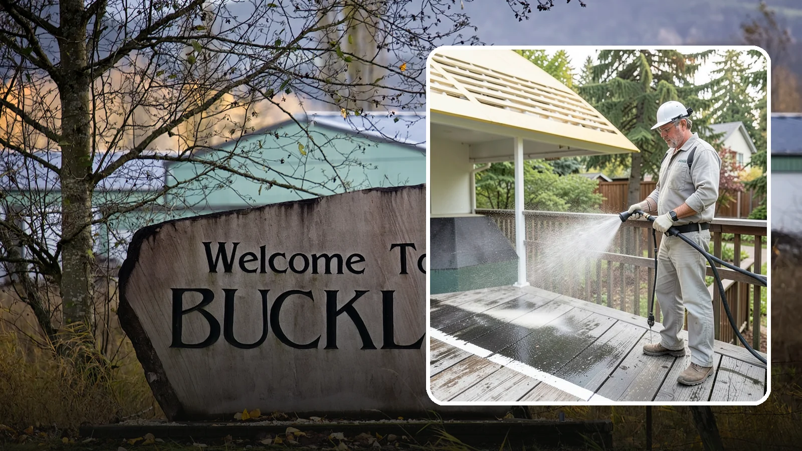Deck Mildew Removal in Buckley, Pierce County, WA - Kill and remove the mildew that shaded, damp Washington decks grow between the boards.