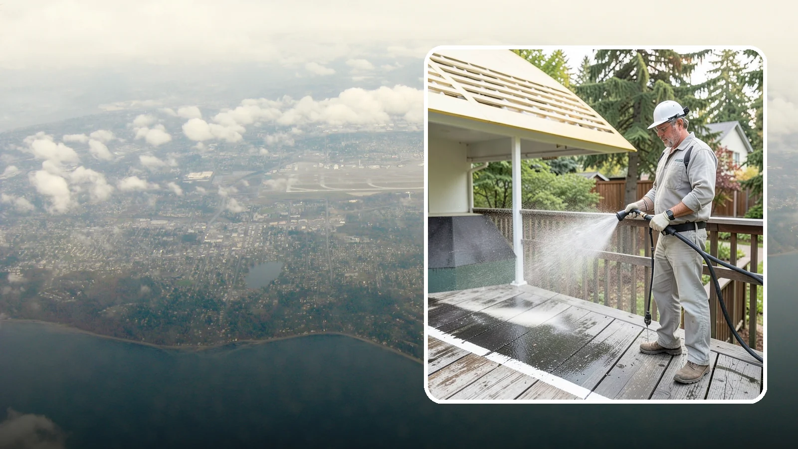 Deck Mildew Removal in Burien, King County, WA - Kill and remove the mildew that shaded, damp Washington decks grow between the boards.