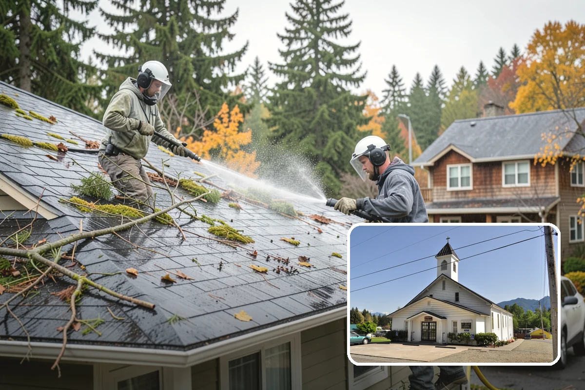 Deck Mildew Removal in Concrete, Skagit County, WA - Kills mildew at the source, not just the film