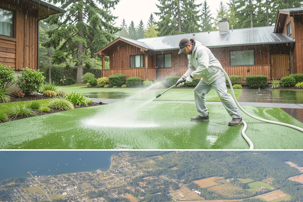 Deck Mildew Removal in Coupeville, Island County, WA - Remove deck mildew in late spring and again in fall to stay ahead of damp conditions.