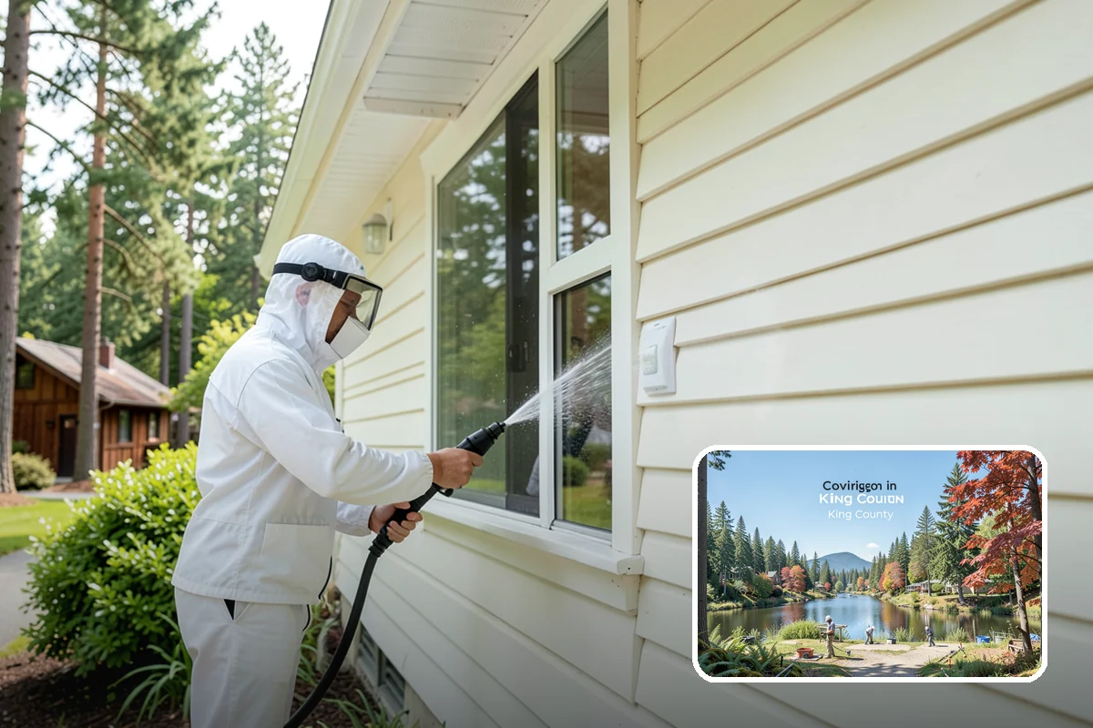 Deck Mildew Removal in Covington, King County, WA - Kills mildew at the source, not just the film