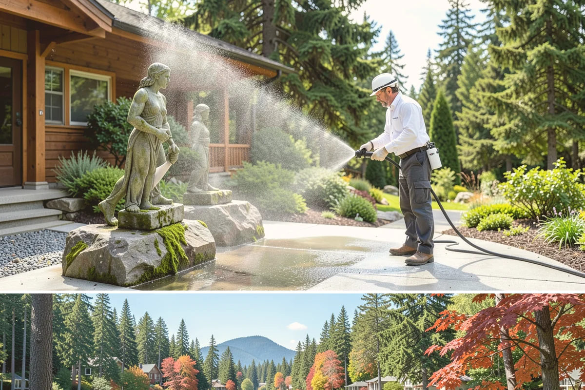 Deck Mildew Removal in Covington, King County, WA - Remove deck mildew in late spring and again in fall to stay ahead of damp conditions.