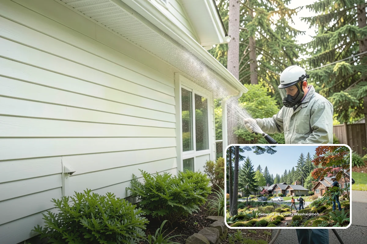 Deck Mildew Removal in Edgewood, Pierce County, WA - Kills mildew at the source, not just the film
