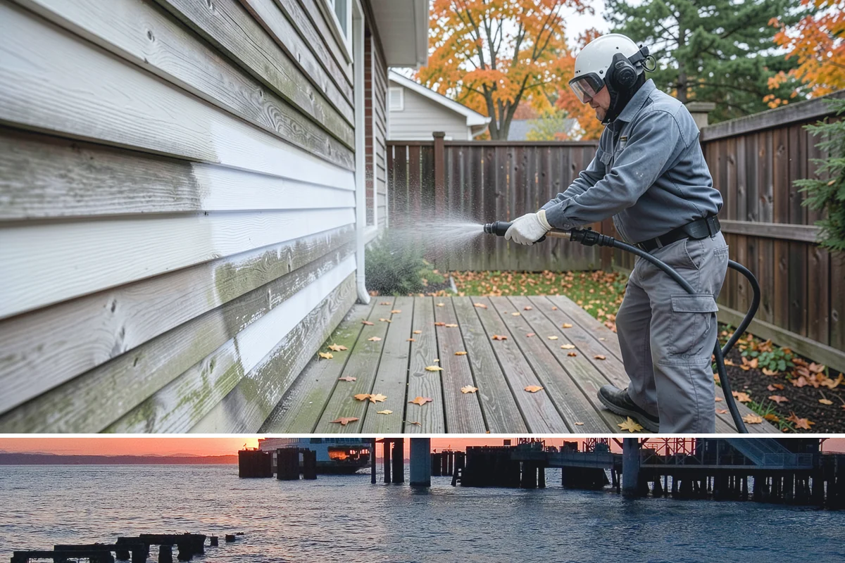 Deck Mildew Removal in Edmonds, Snohomish County, WA - Remove deck mildew in late spring and again in fall to stay ahead of damp conditions.