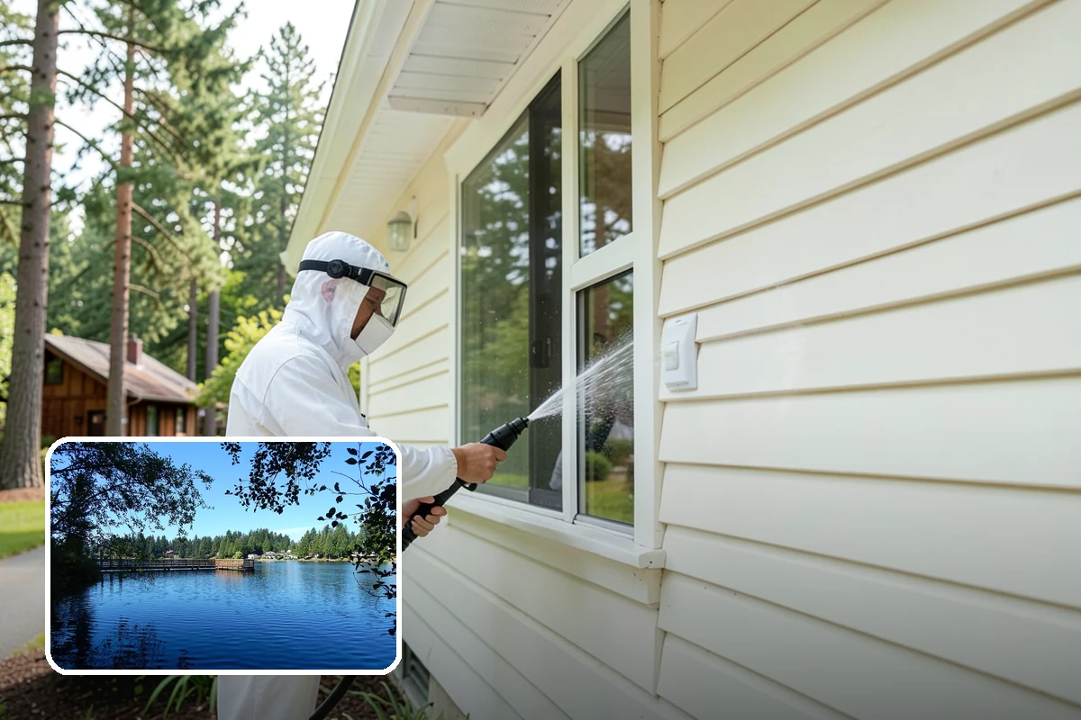 Deck Mildew Removal in Federal Way, King County, WA - Kills mildew at the source, not just the film