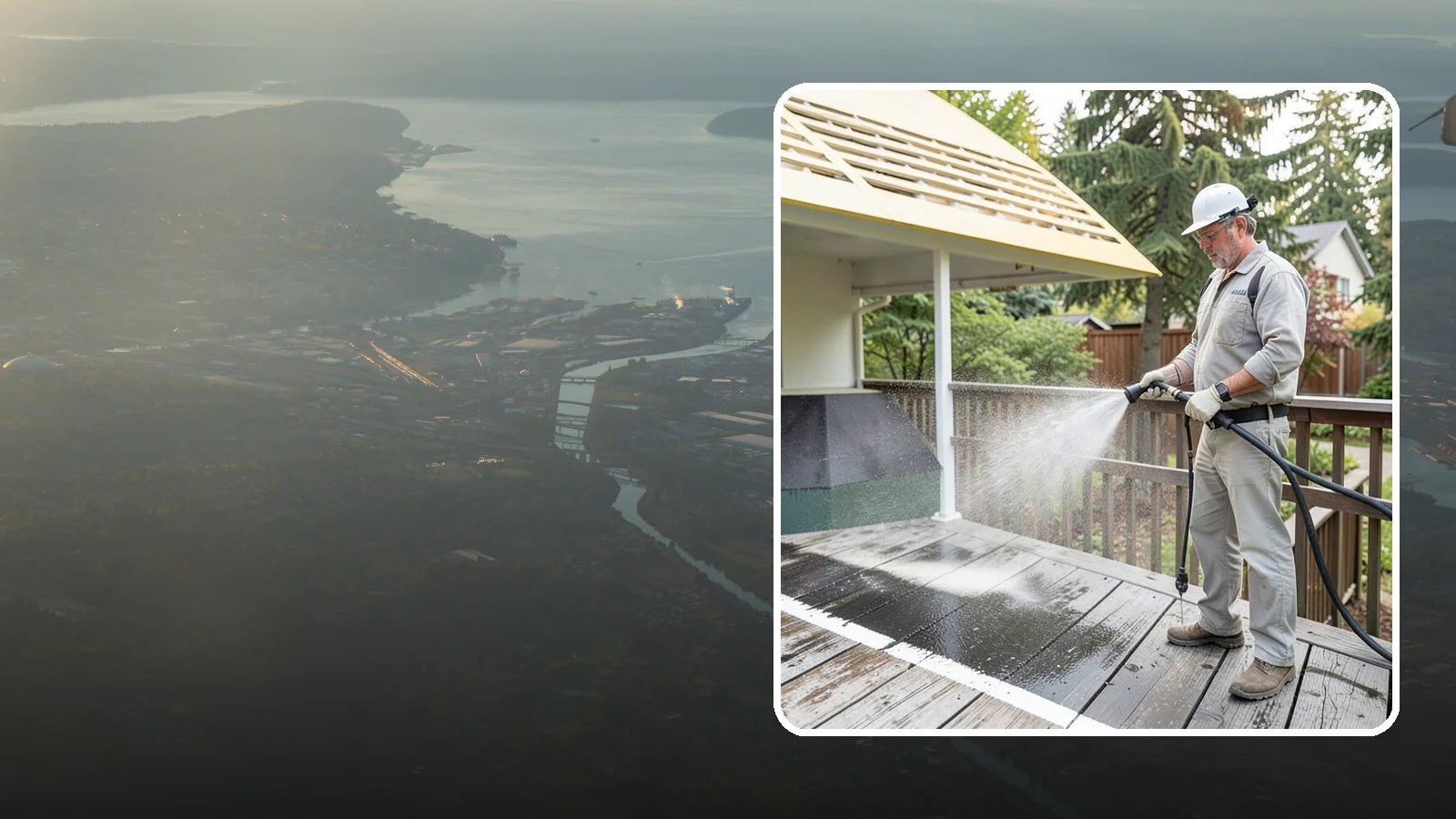 Deck Mildew Removal in Fife, Pierce County, WA - Kill and remove the mildew that shaded, damp Washington decks grow between the boards.