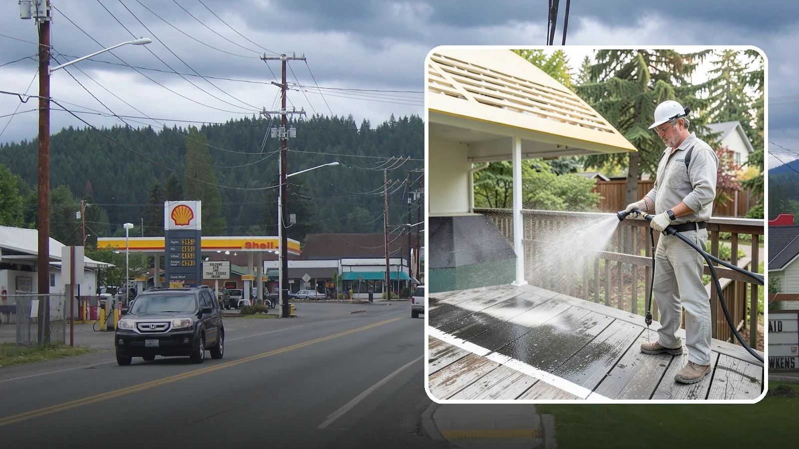 Deck Mildew Removal in Granite Falls, Snohomish County, WA - Kill and remove the mildew that shaded, damp Washington decks grow between the boards.