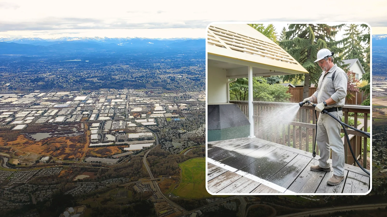 Deck Mildew Removal in Kent, King County, WA - Kill and remove the mildew that shaded, damp Washington decks grow between the boards.