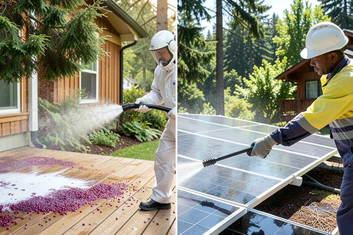 Deck Mildew Removal in Lake Forest Park, King County, WA - Apply a mildew-killing treatment to the boards