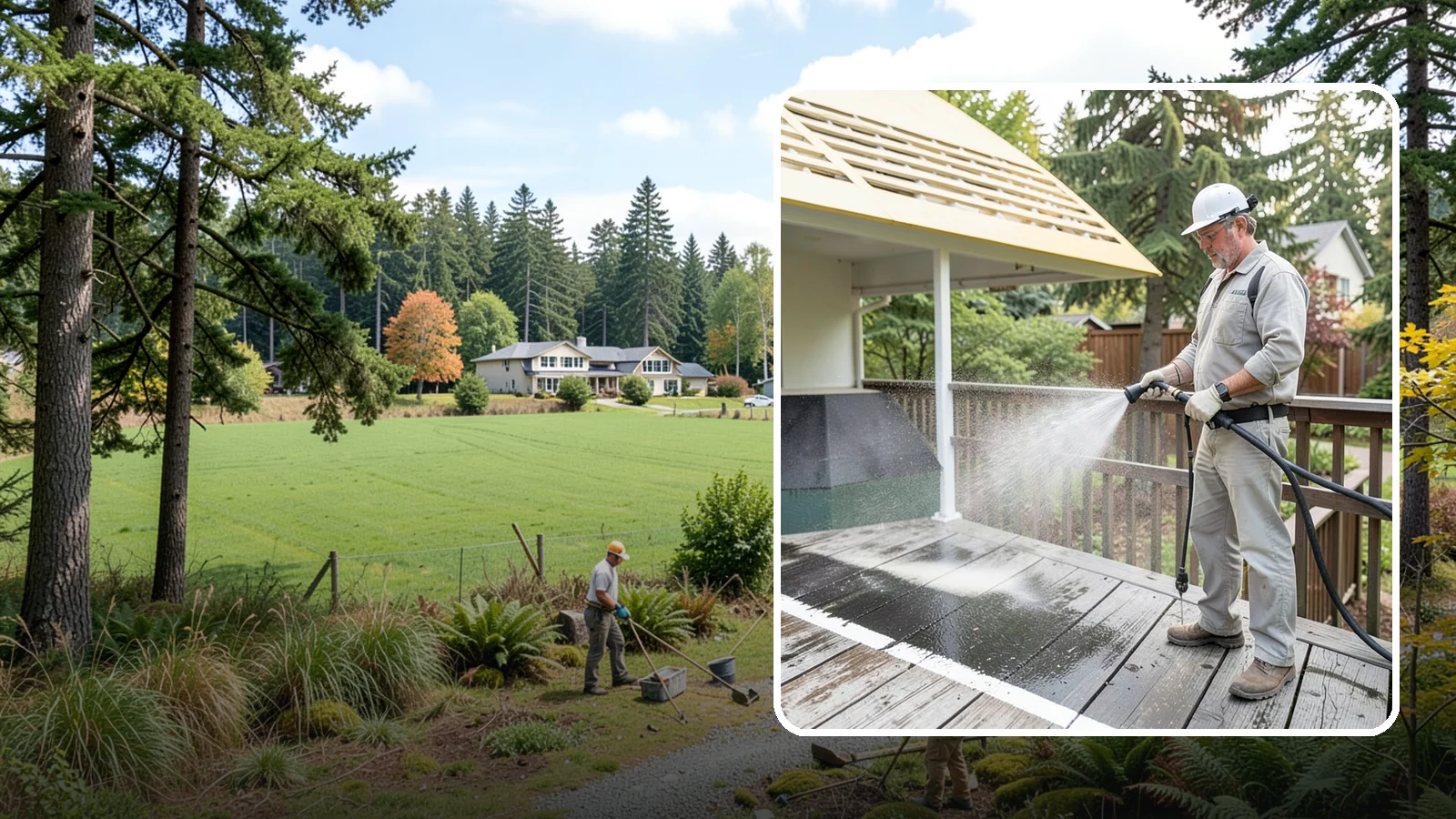 Deck Mildew Removal in Lyman, Skagit County, WA - Kill and remove the mildew that shaded, damp Washington decks grow between the boards.