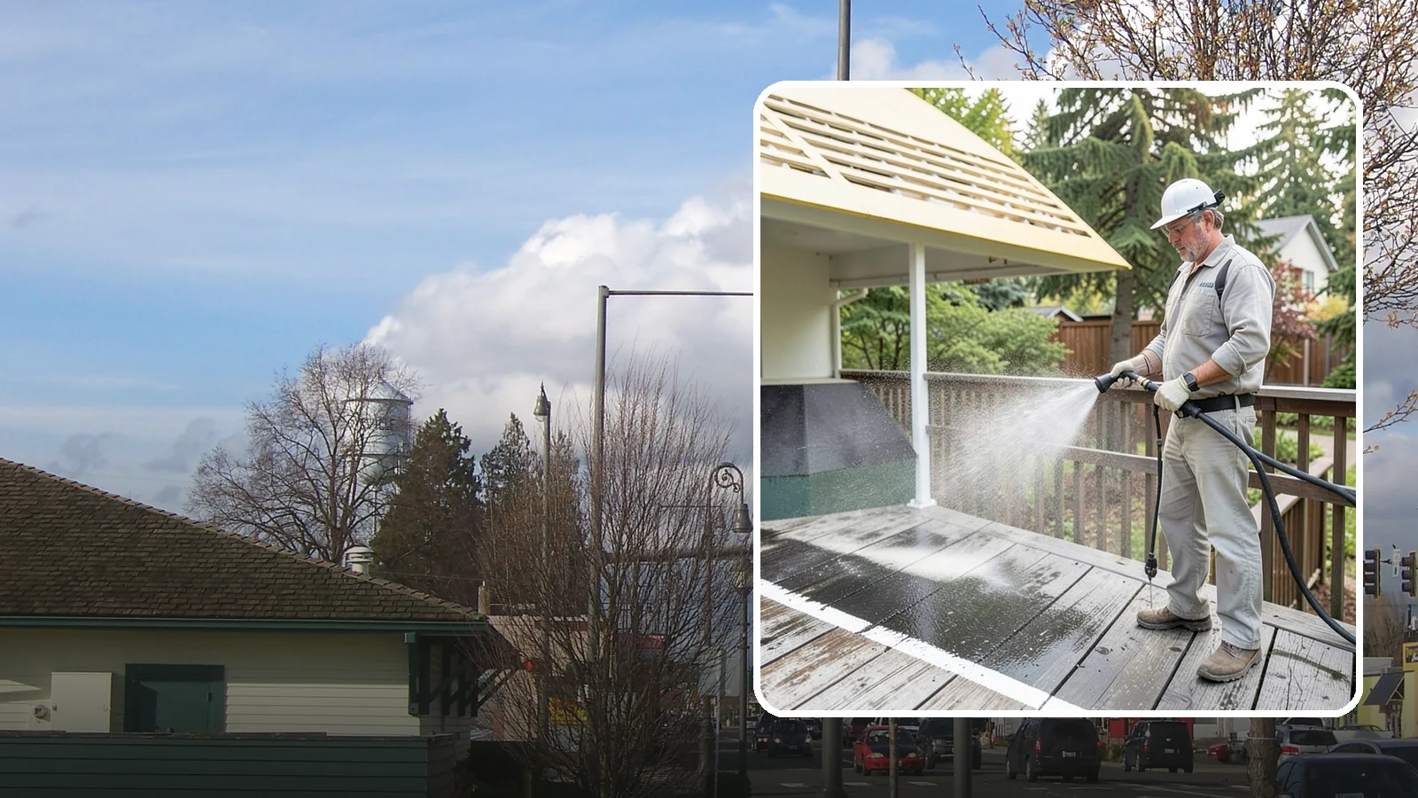 Deck Mildew Removal in Marysville, Snohomish County, WA - Kill and remove the mildew that shaded, damp Washington decks grow between the boards.