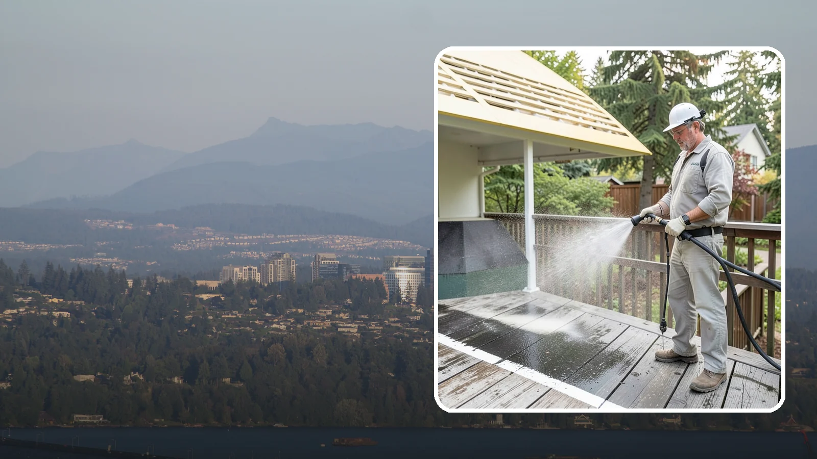 Deck Mildew Removal in Medina, King County, WA - Kill and remove the mildew that shaded, damp Washington decks grow between the boards.