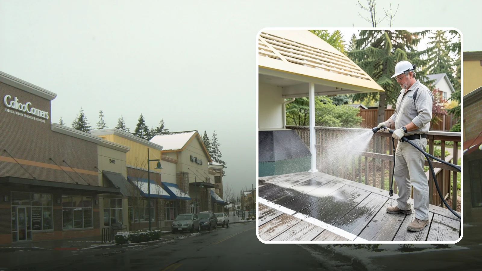 Deck Mildew Removal in Mill Creek, Snohomish County, WA - Kill and remove the mildew that shaded, damp Washington decks grow between the boards.