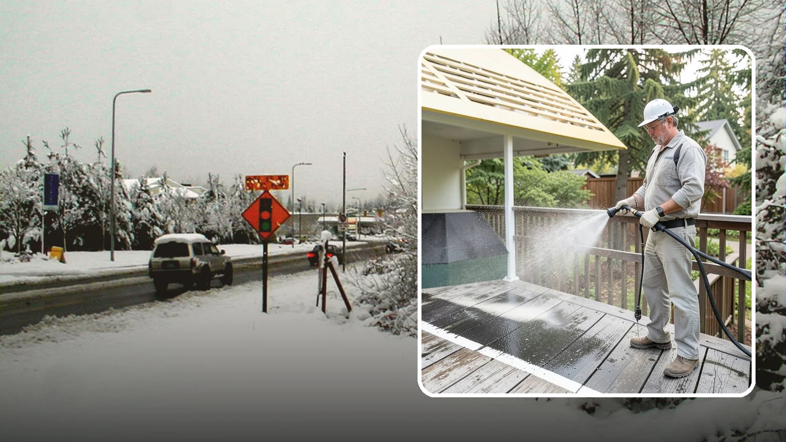 Deck Mildew Removal in Newcastle, King County, WA - Kill and remove the mildew that shaded, damp Washington decks grow between the boards.