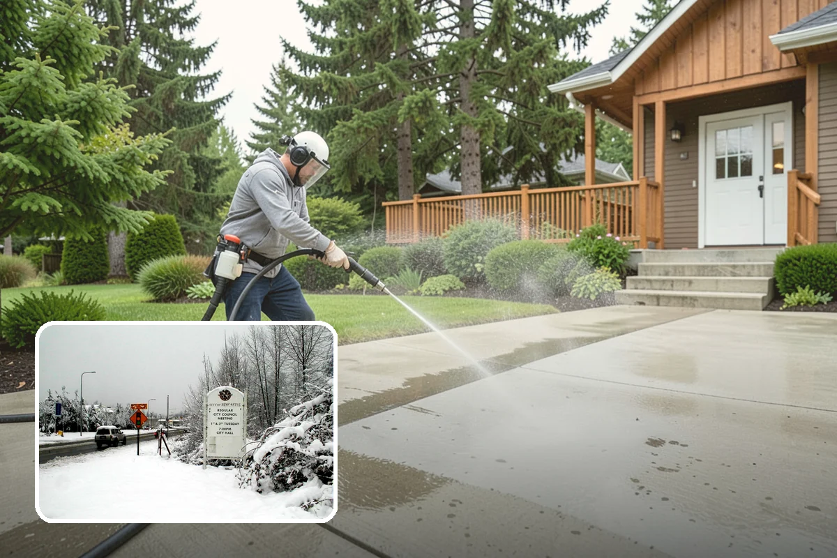 Deck Mildew Removal in Newcastle, King County, WA - Kills mildew at the source, not just the film