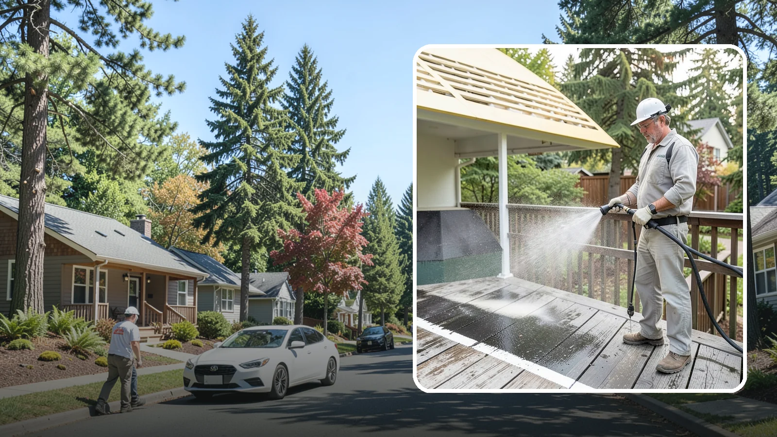 Deck Mildew Removal in Orting, Pierce County, WA - Kill and remove the mildew that shaded, damp Washington decks grow between the boards.