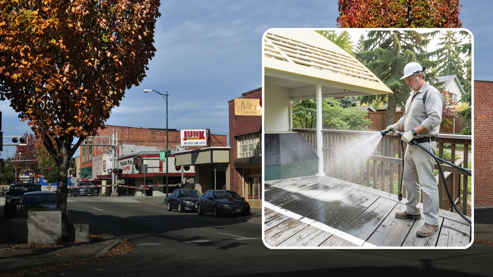 Deck Mildew Removal in Puyallup, Pierce County, WA - Kill and remove the mildew that shaded, damp Washington decks grow between the boards.