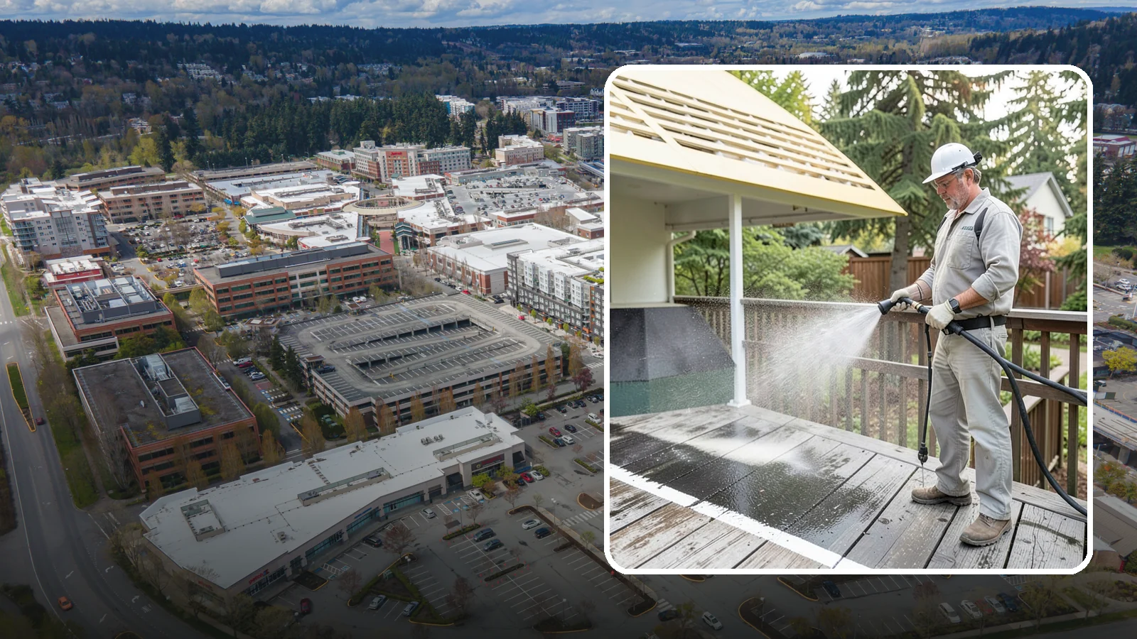 Deck Mildew Removal in Redmond, King County, WA - Kill and remove the mildew that shaded, damp Washington decks grow between the boards.