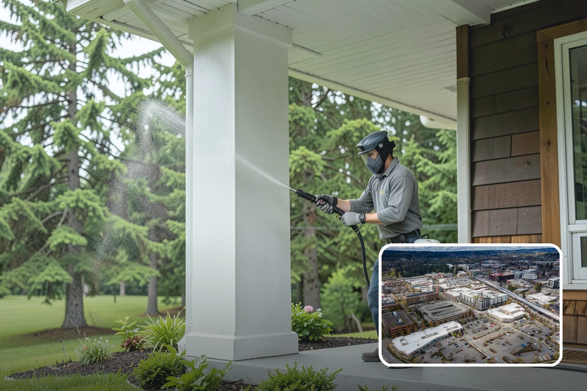 Deck Mildew Removal in Redmond, King County, WA - Kills mildew at the source, not just the film