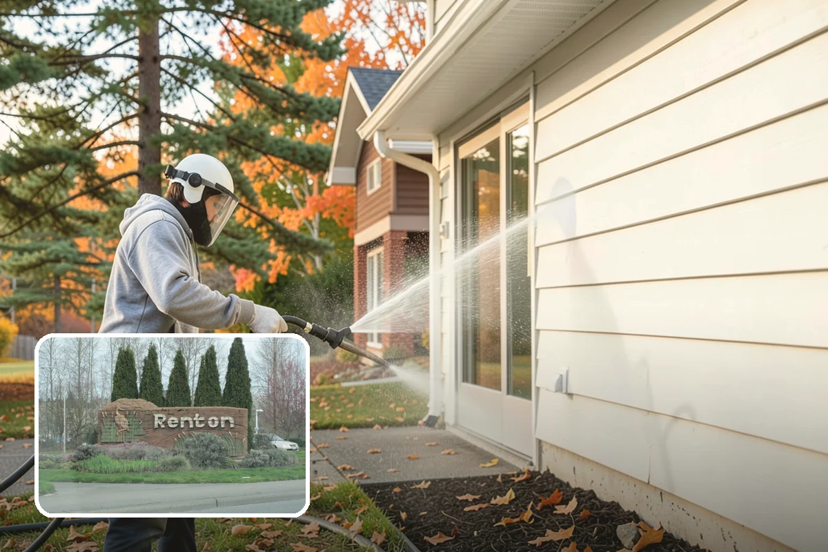 Deck Mildew Removal in Renton, King County, WA - Kills mildew at the source, not just the film