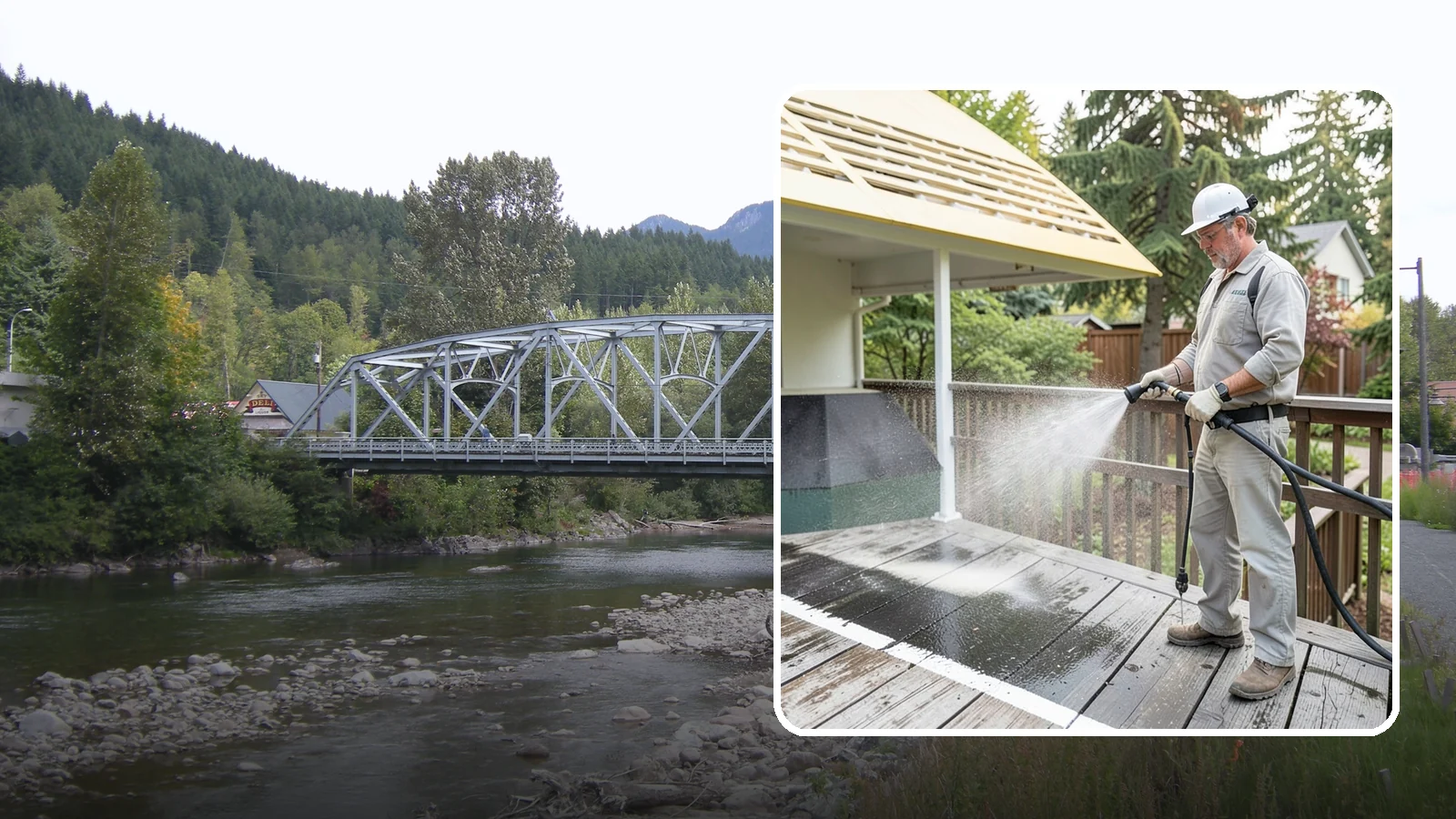 Deck Mildew Removal in Skykomish, King County, WA - Kill and remove the mildew that shaded, damp Washington decks grow between the boards.
