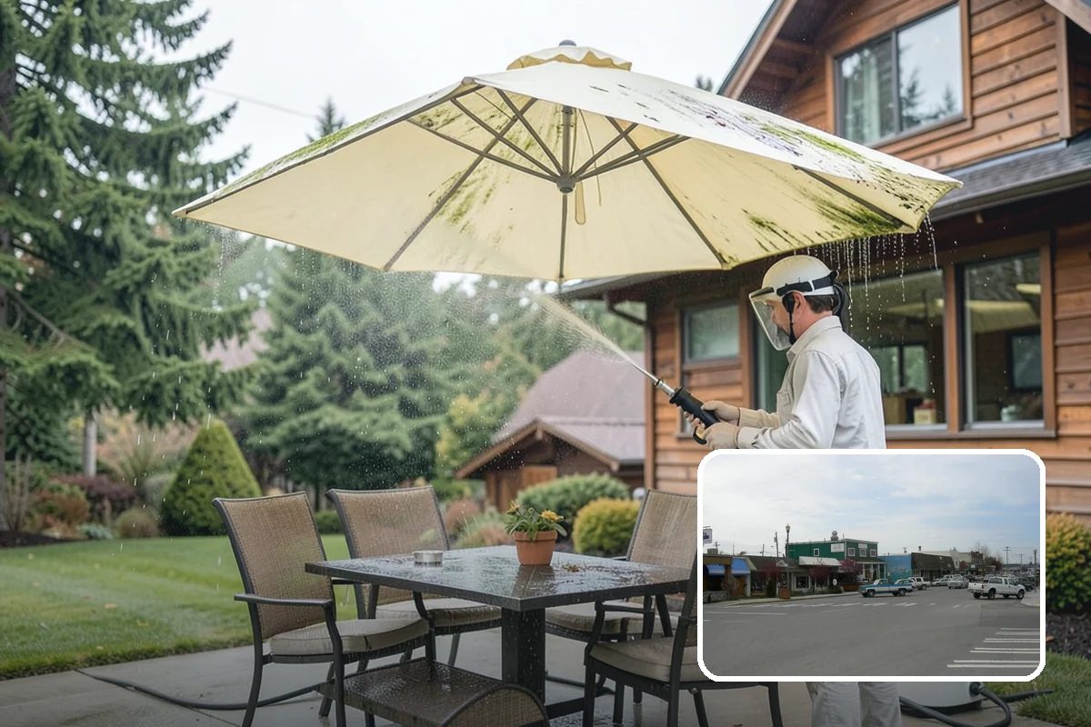 Deck Mildew Removal in Stanwood, Snohomish County, WA - Kills mildew at the source, not just the film