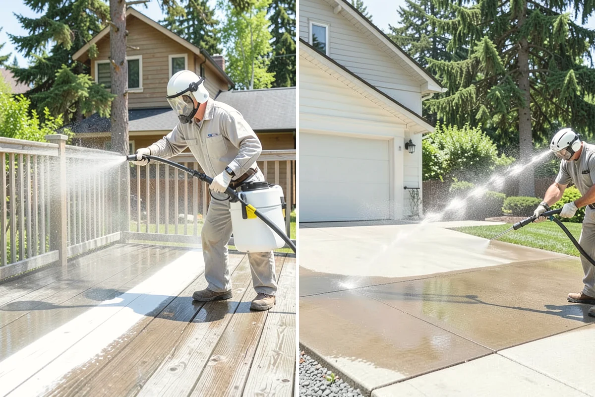 Deck Mildew Removal in Tacoma, Pierce County, WA - Apply a mildew-killing treatment to the boards