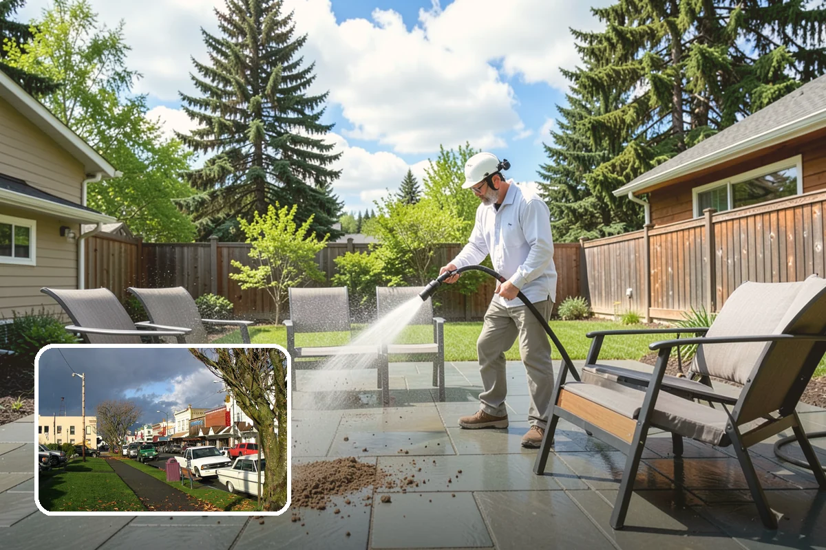 Deck Paint Removal in Arlington, Snohomish County, WA - Removes peeling deck paint to sound wood