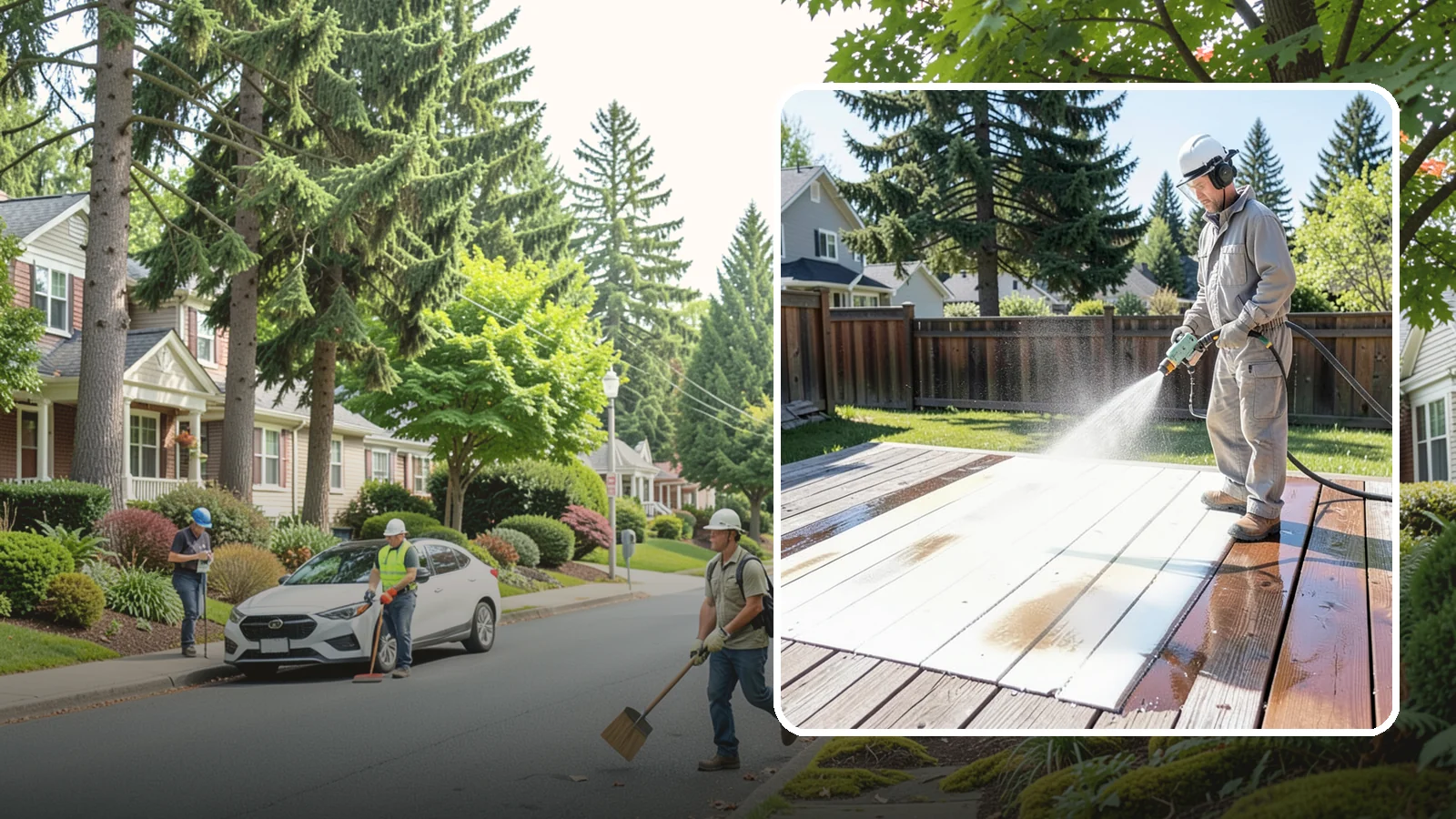 Deck Paint Removal in Beaux Arts Village, King County, WA - Remove failing deck paint to expose sound wood for a proper refinish or restain.