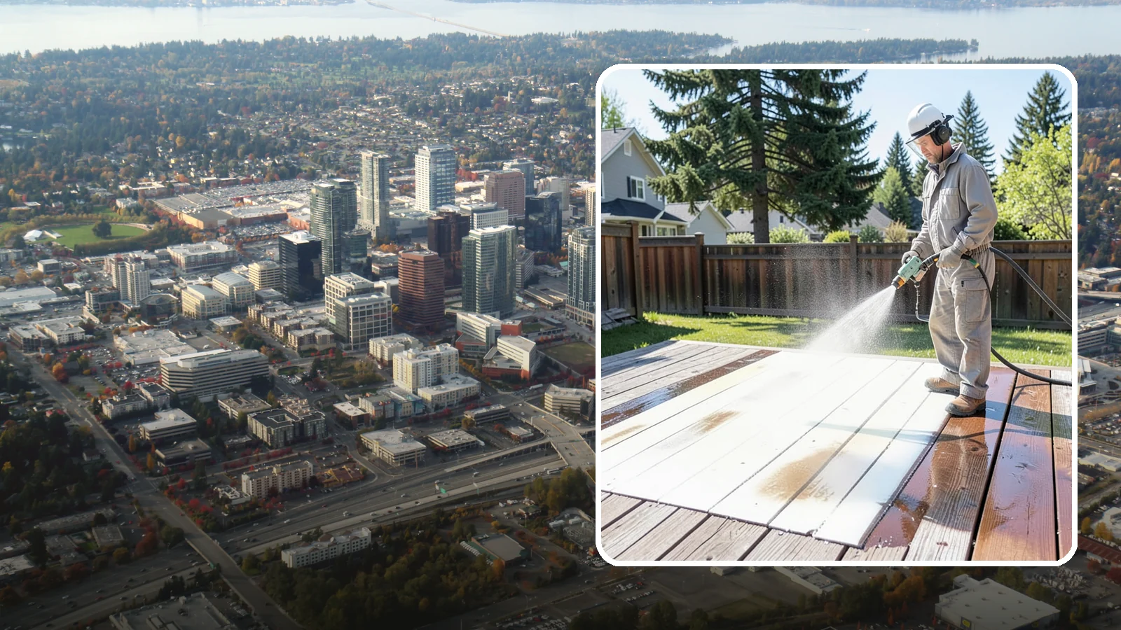 Deck Paint Removal in Bellevue, King County, WA - Remove failing deck paint to expose sound wood for a proper refinish or restain.