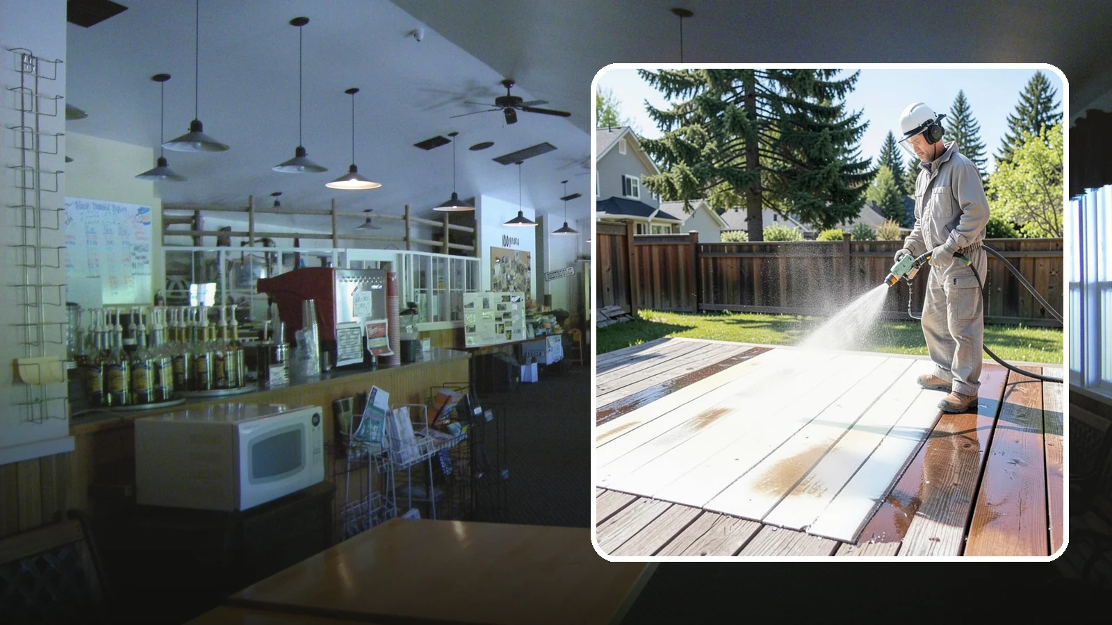 Deck Paint Removal in Black Diamond, King County, WA - Remove failing deck paint to expose sound wood for a proper refinish or restain.