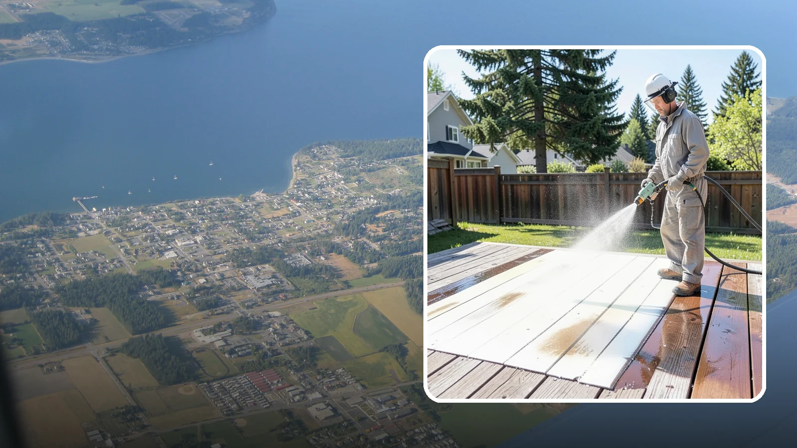 Deck Paint Removal in Coupeville, Island County, WA - Remove failing deck paint to expose sound wood for a proper refinish or restain.
