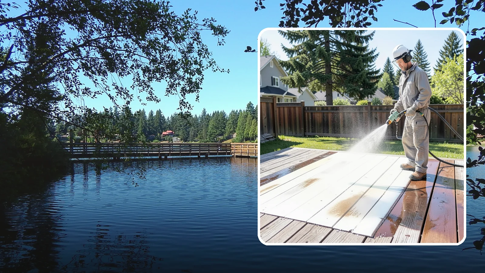 Deck Paint Removal in Federal Way, King County, WA - Remove failing deck paint to expose sound wood for a proper refinish or restain.