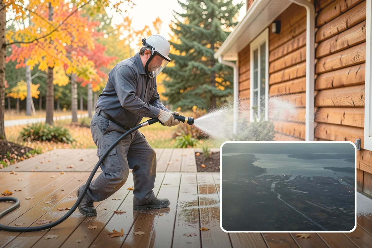 Deck Paint Removal in Fife, Pierce County, WA - Removes peeling deck paint to sound wood