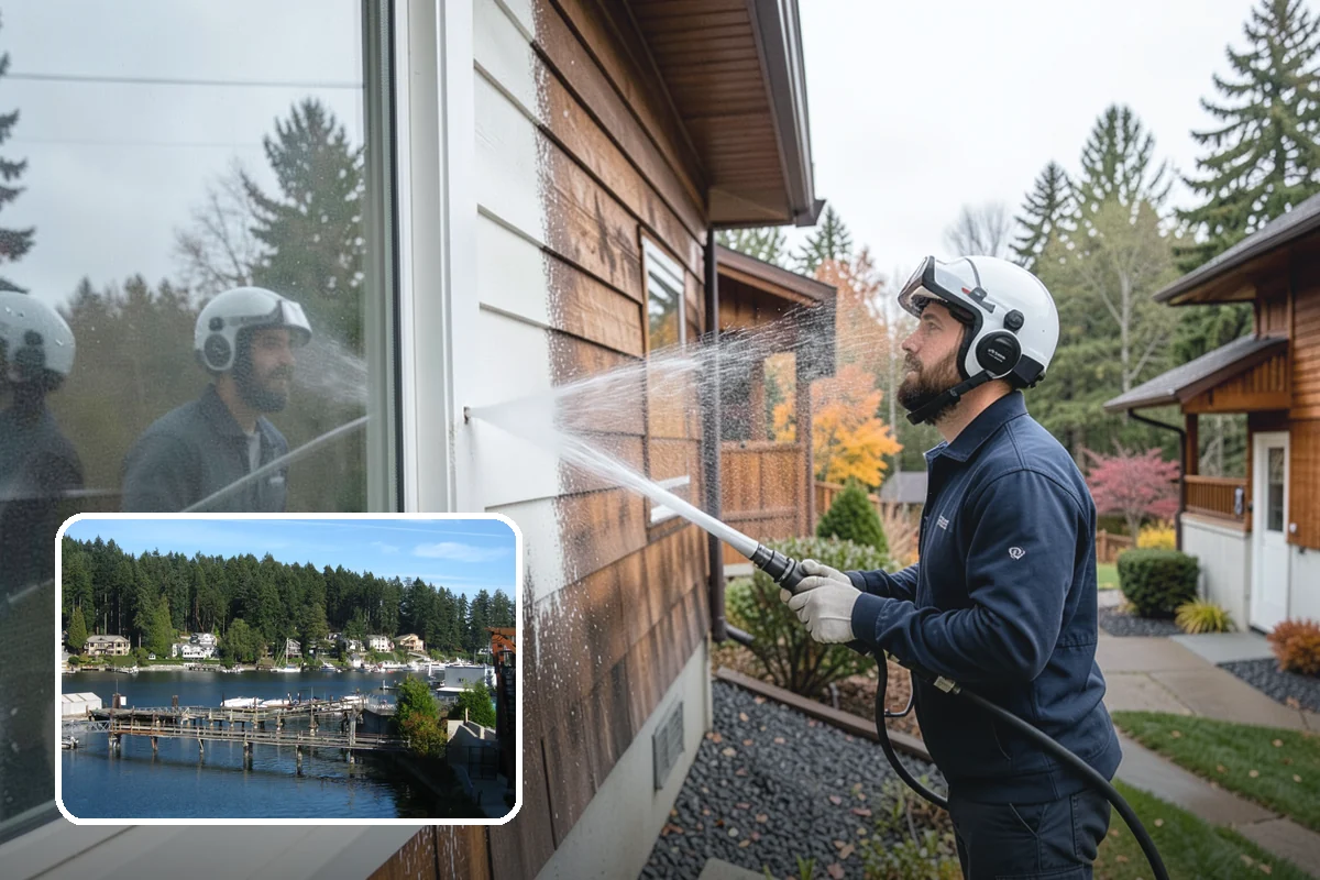 Deck Paint Removal in Gig Harbor, Pierce County, WA - Removes peeling deck paint to sound wood