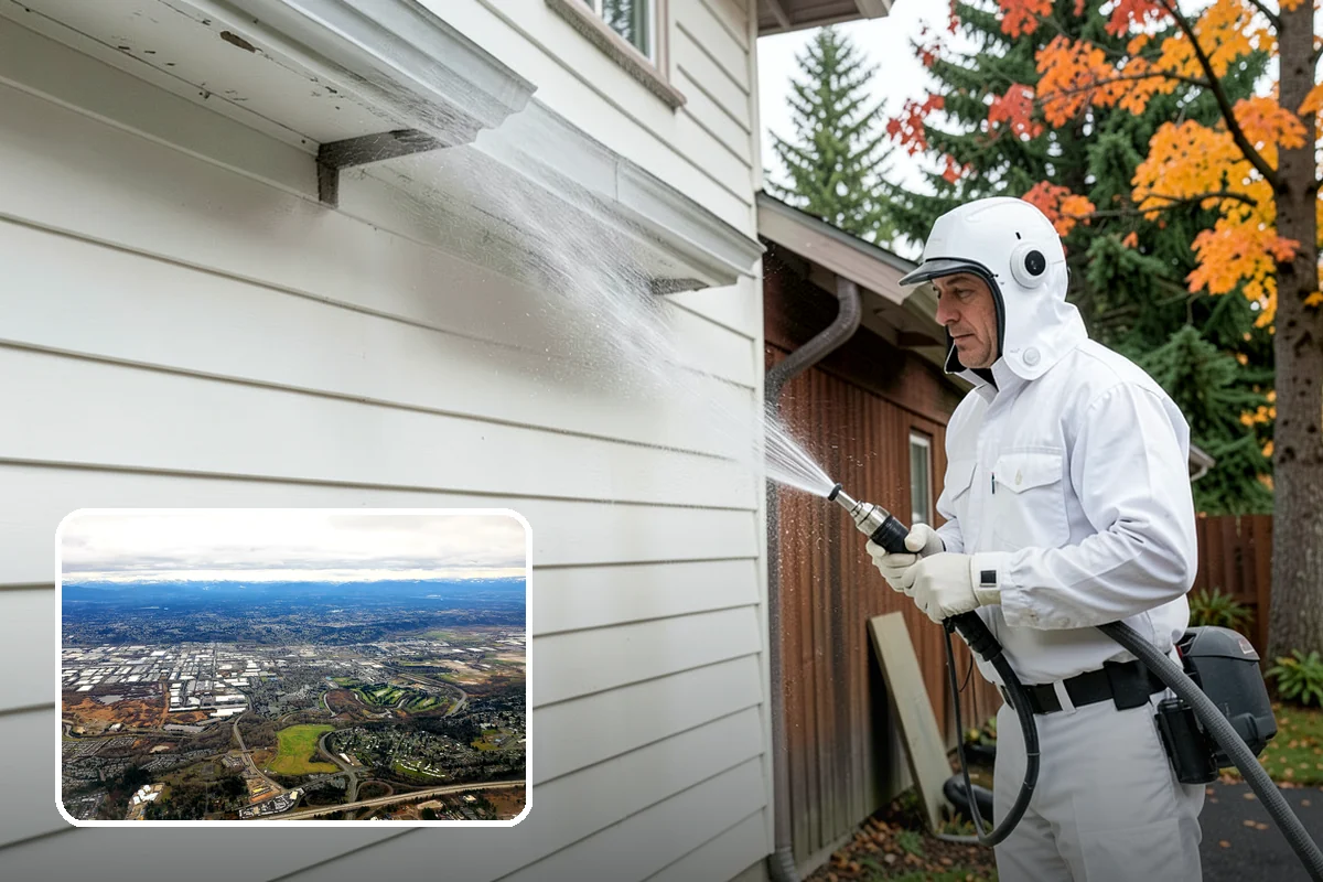 Deck Paint Removal in Kent, King County, WA - Removes peeling deck paint to sound wood
