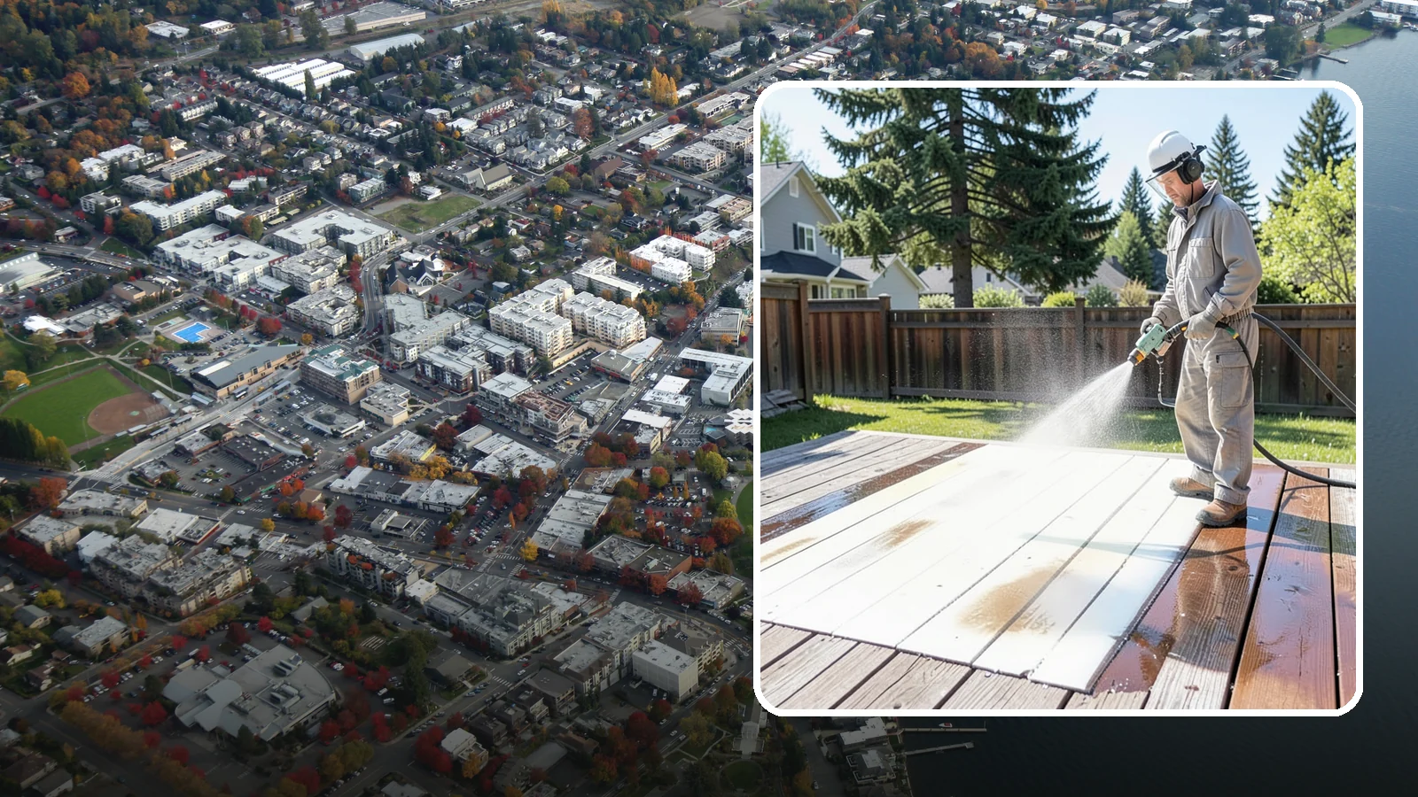 Deck Paint Removal in Kirkland, King County, WA - Remove failing deck paint to expose sound wood for a proper refinish or restain.