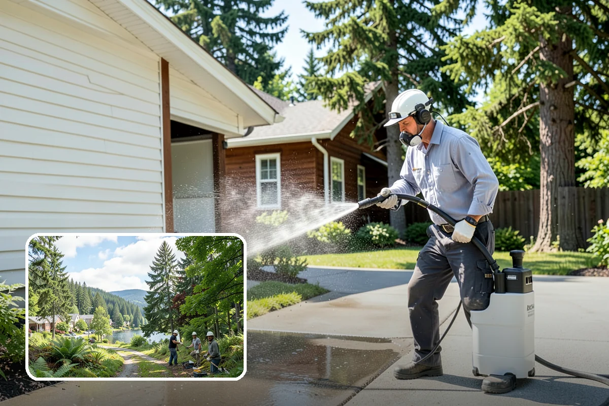 Deck Paint Removal in Lake Forest Park, King County, WA - Removes peeling deck paint to sound wood