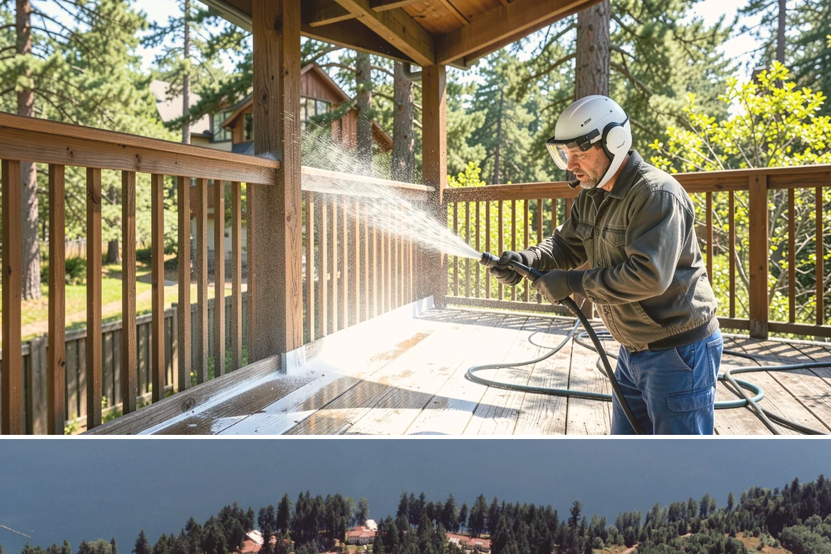 Deck Paint Removal in Lakewood, Pierce County, WA - Remove deck paint during dry summer weeks so the wood cures before refinishing.