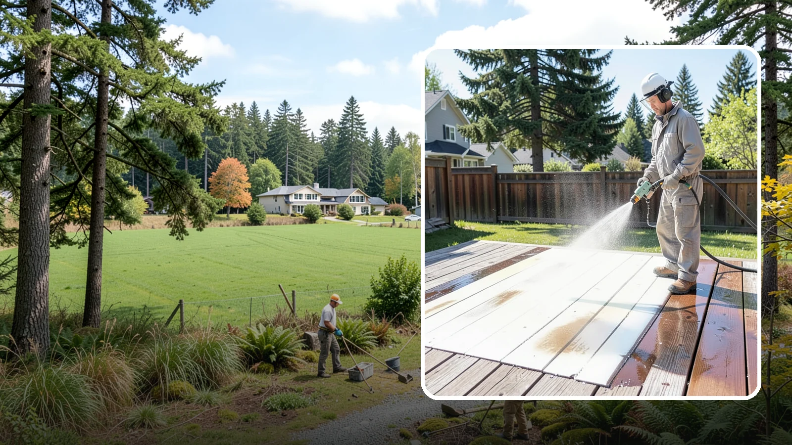 Deck Paint Removal in Lyman, Skagit County, WA - Remove failing deck paint to expose sound wood for a proper refinish or restain.
