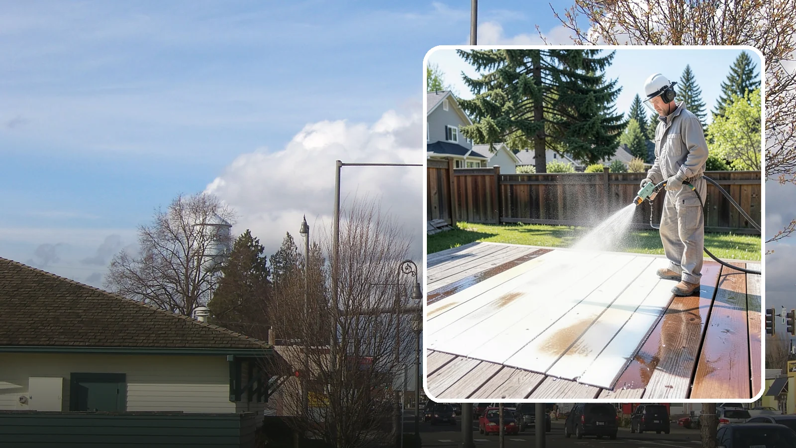 Deck Paint Removal in Marysville, Snohomish County, WA - Remove failing deck paint to expose sound wood for a proper refinish or restain.